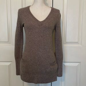 J. Crew Merino Wool Blend Sweater w/ Front Pockets & Side Slits
